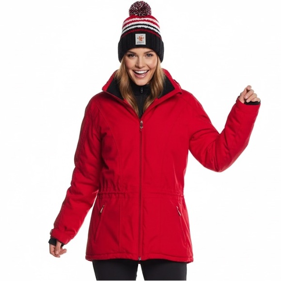 OBERMEYER Red Ski Parka Jacket Womens size Large - Picture 1 of 5